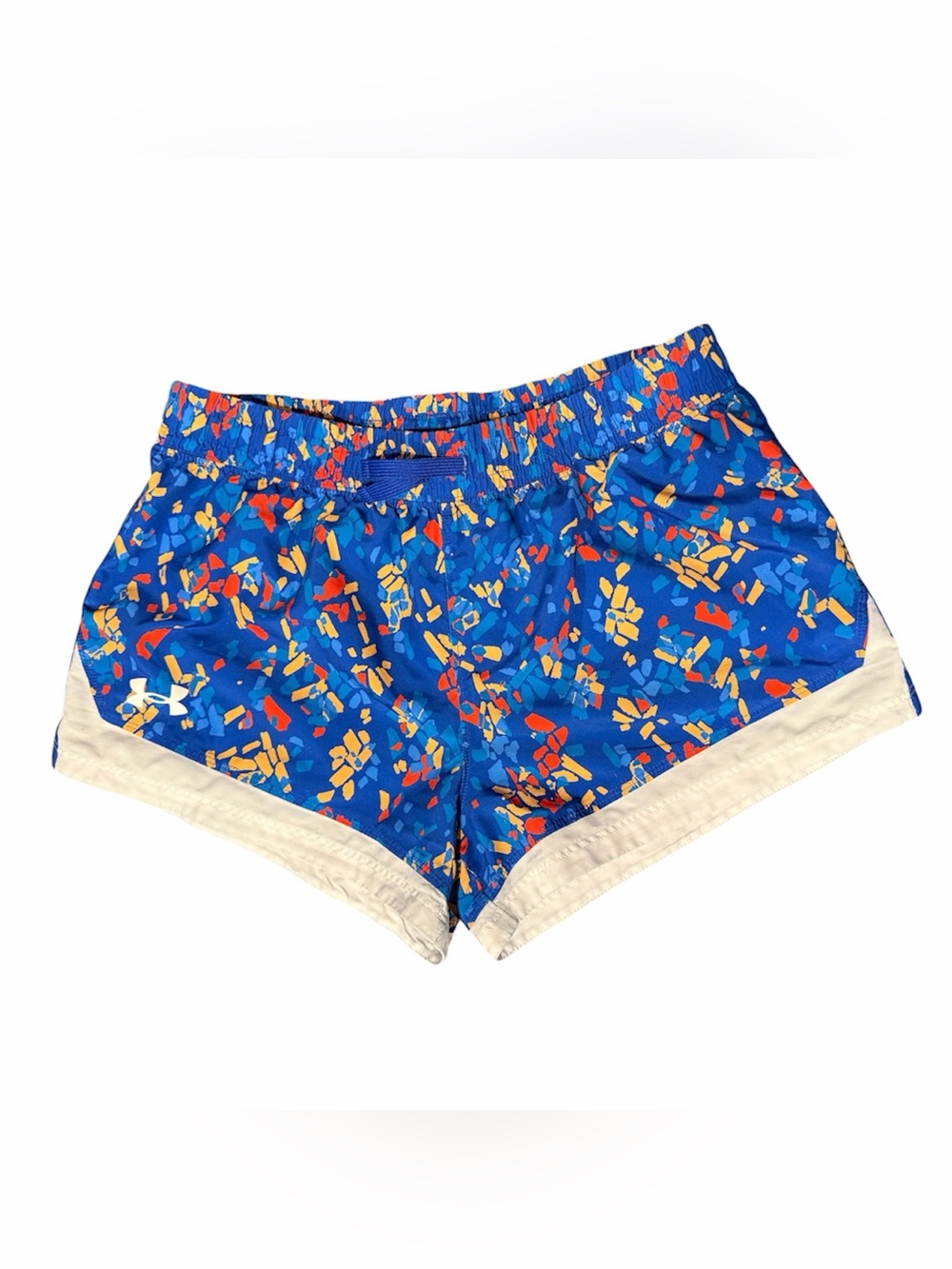 Under Armour Girls Blue Multi Colored Shorts Size Youth XL Gym Shorts